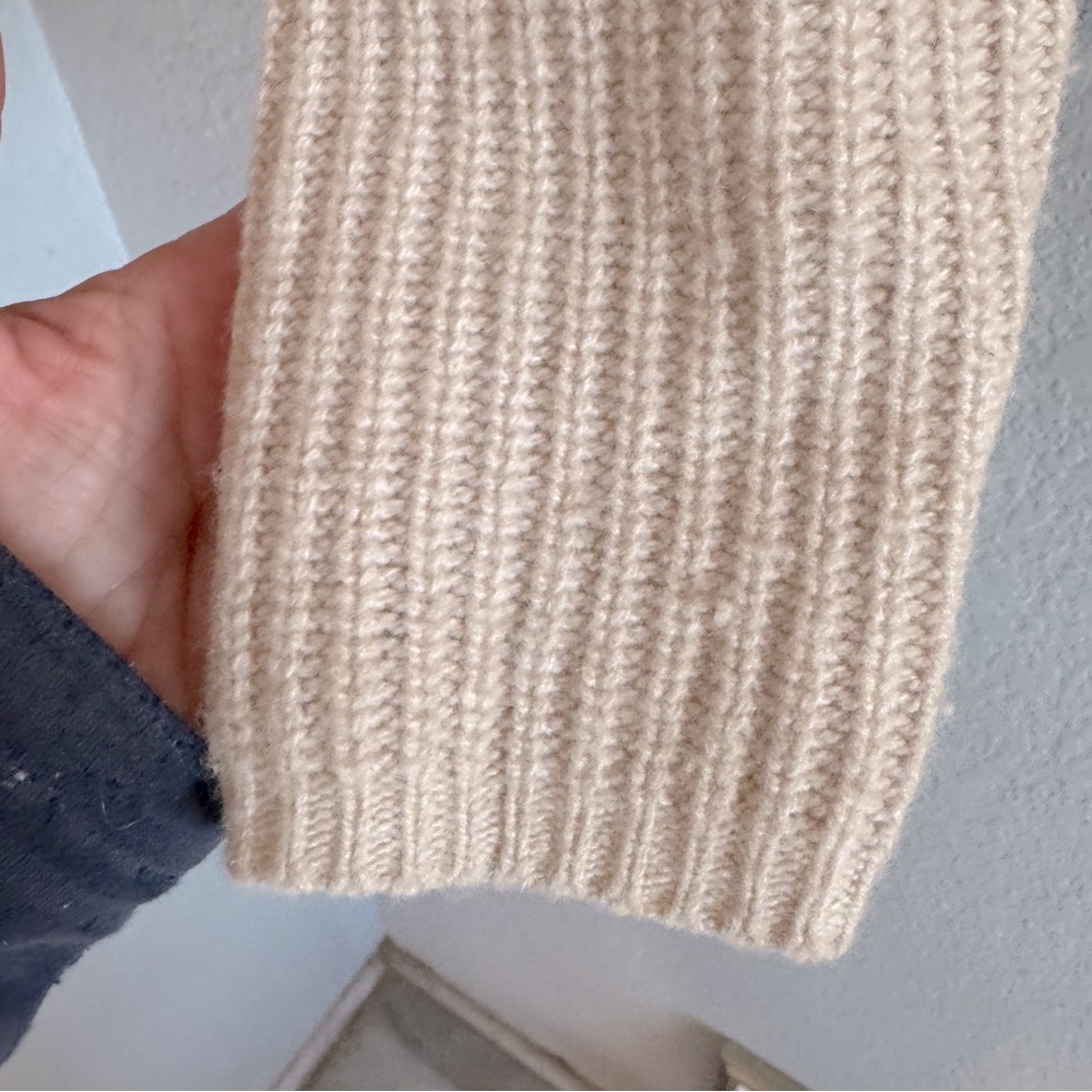 Madewell (Re)sourced Cashmere Turtleneck Sweater XS beige cream - Picture 8 of 8